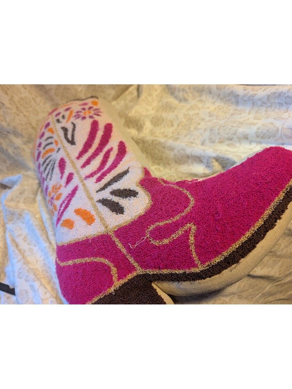 Isaac Mizrahi Decorative Boot-Shaped Pillow